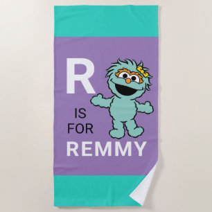 Sesame Street   R is for Rosita   Add Your Name Beach Towel