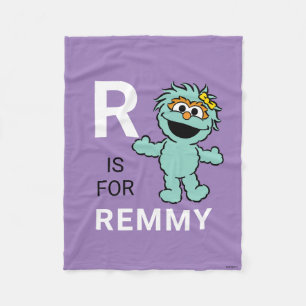 Sesame Street R is for Rosita Add Your Name Fleece Blanket