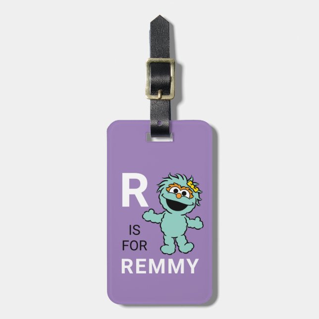 Sesame Street | R is for Rosita | Add Your Name Luggage Tag (Front Vertical)