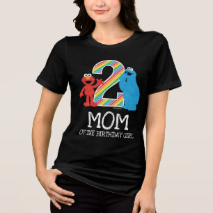 Sesame Street Rainbow 2nd Birthday   Mum Tri-Blend Shirt