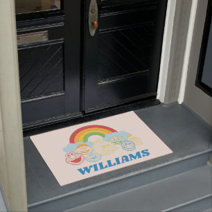 Sesame Street Rainbow Graphic Add Your Name Doormat
