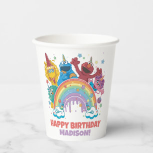 Sesame Street Rainbow Unicorn Birthday Paper Cups
