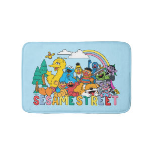 Sesame Street Rainbow Wave Bath Mat