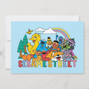 Sesame Street Rainbow Wave Card