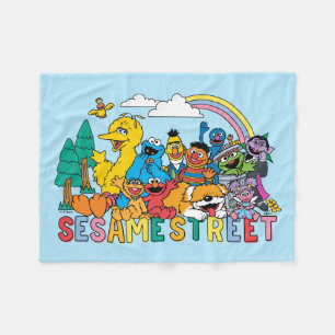 Sesame Street   Rainbow Wave Fleece Blanket