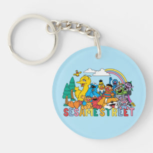 Sesame Street Rainbow Wave Key Ring