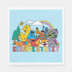 Sesame Street   Rainbow Wave Napkin