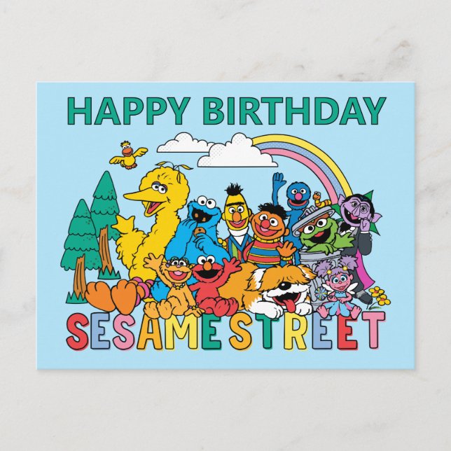 Sesame Street | Rainbow Wave Postcard (Front)