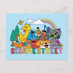 Sesame Street   Rainbow Wave Postcard