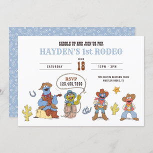 Sesame Street Rodeo Cowboy Birthday Invitation