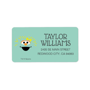 Sesame Street Rosita Face Art Label