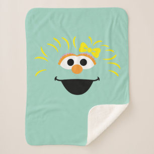 Sesame Street Rosita Face Art Sherpa Blanket