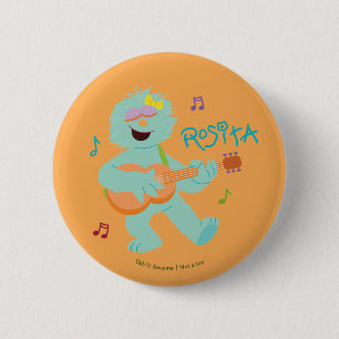 Sesame Street   Rosita Playing Guitar 6 Cm Round Badge