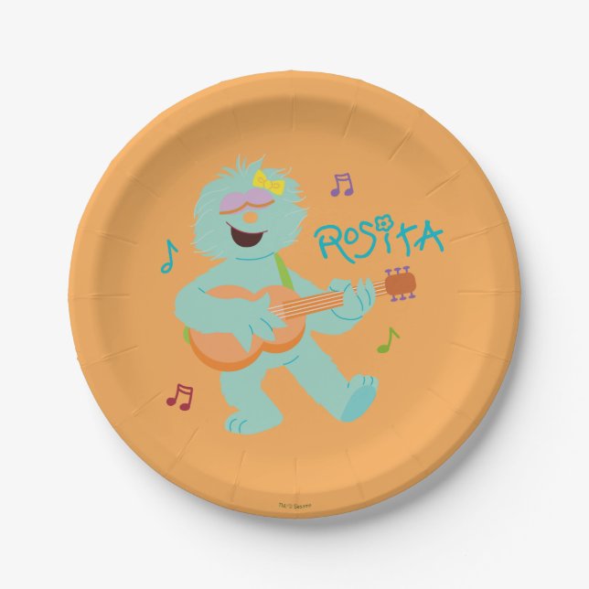 Sesame Street | Rosita Playing Guitar Paper Plate (Front)