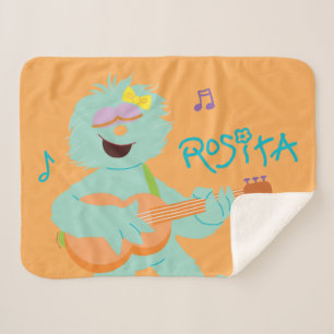 Sesame Street Rosita Playing Guitar Sherpa Blanket