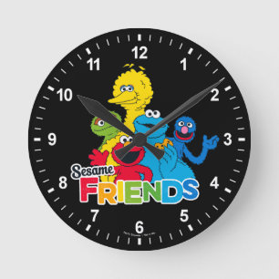 Sesame Street Sesame Friends Round Clock