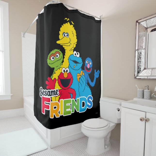 Sesame Street | Sesame Friends Shower Curtain (In Situ)