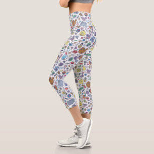 Sesame Street Sesame Pals Doodle Pattern Capri Leggings
