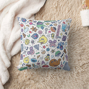 Sesame Street Sesame Pals Doodle Pattern Cushion