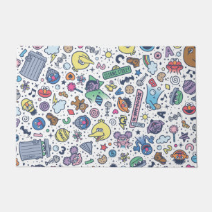 Sesame Street Sesame Pals Doodle Pattern Doormat