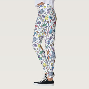Sesame Street Sesame Pals Doodle Pattern Leggings