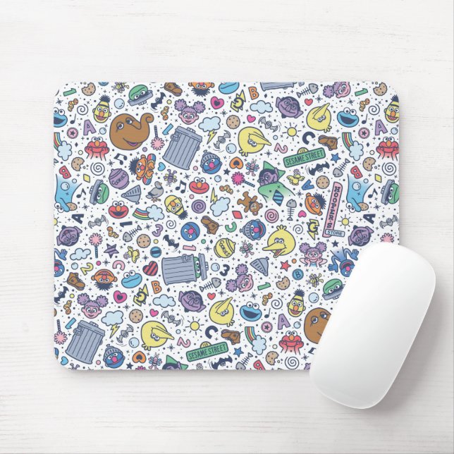Sesame Street | Sesame Pals Doodle Pattern Mouse Mat (With Mouse)