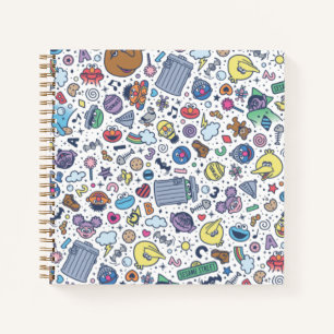 Sesame Street Sesame Pals Doodle Pattern Notebook