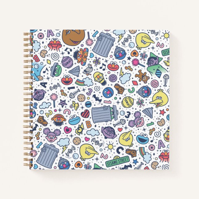 Sesame Street | Sesame Pals Doodle Pattern Notebook (Front)
