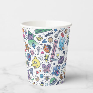 Sesame Street Sesame Pals Doodle Pattern Paper Cups