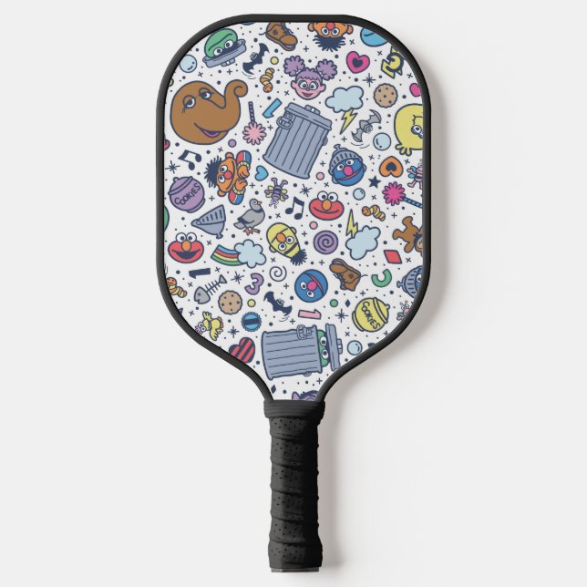 Sesame Street | Sesame Pals Doodle Pattern Pickleball Paddle (Front)