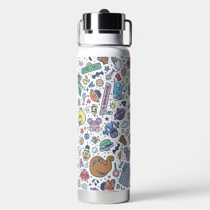 Sesame Street   Sesame Pals Doodle Pattern Water Bottle
