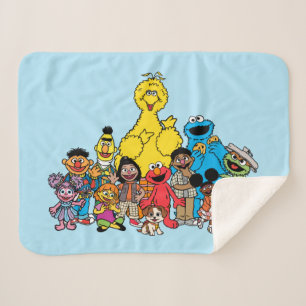 Sesame Street Sesame Pals Hanging Out Sherpa Blanket