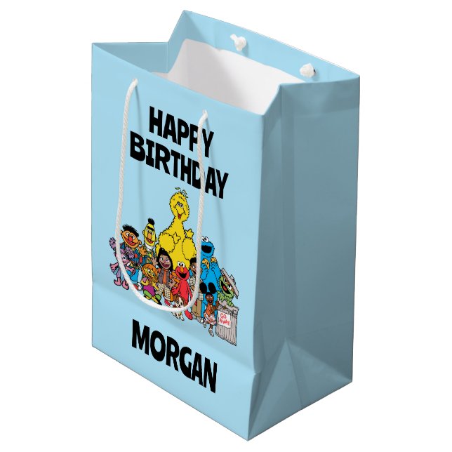 Sesame Street | Sesame Pals Happy Birthday Medium Gift Bag (Front Angled)