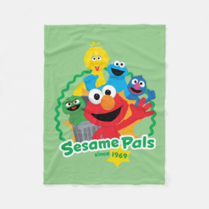 Sesame Street Sesame Pals Since 1969 Fleece Blanket