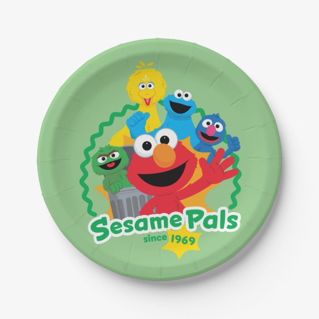 Sesame Street | Sesame Pals Since 1969 Paper Plate (Front)