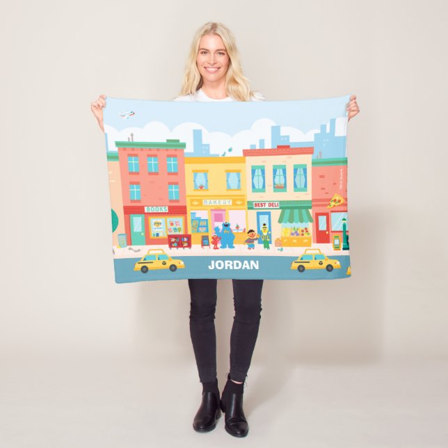 Sesame Street | Sesame Street Scene Fleece Blanket (In Situ)