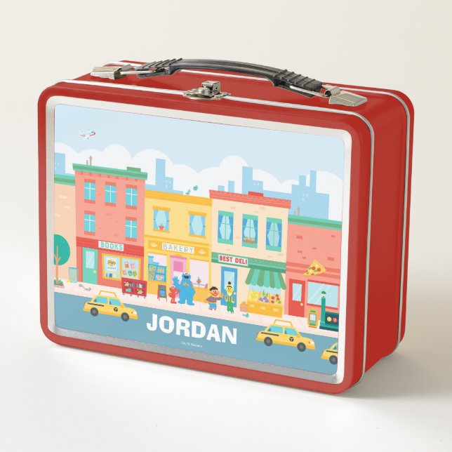 Sesame Street | Sesame Street Scene Metal Lunch Box (Front)