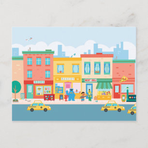 Sesame Street Sesame Street Scene Postcard