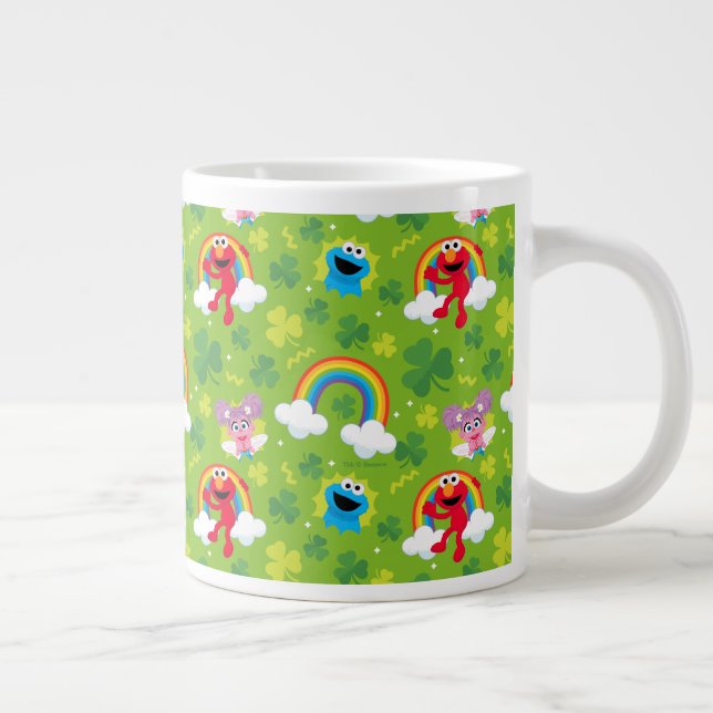 Sesame Street Shamrock and Rainbow Pattern Large Coffee Mug (Right)