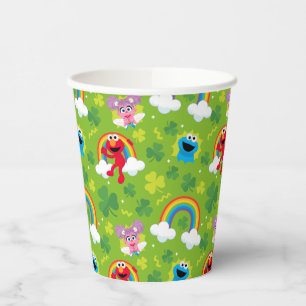 Sesame Street Shamrock and Rainbow Pattern Paper Cups