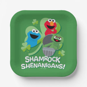 Sesame Street Shamrock Shenanigans! Paper Plate