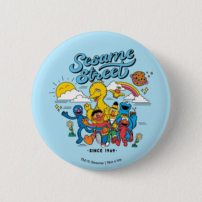 Sesame Street | Since 1969 6 Cm Round Badge (Front)