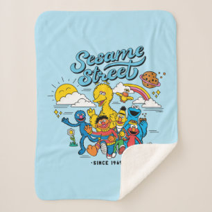 Sesame Street Since 1969 Sherpa Blanket