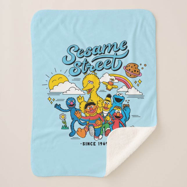 Sesame Street | Since 1969 Sherpa Blanket (Front)