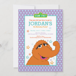 Sesame Street Snuffy Birthday Invitation