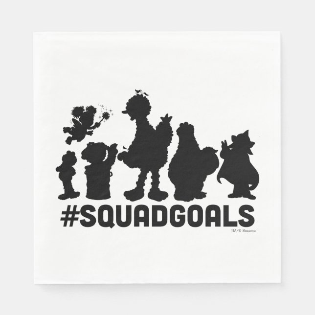 Sesame Street - #SquadGoals Napkin (Front)