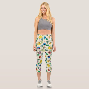 Sesame Street St. Patrick's Day Pattern Capri Leggings