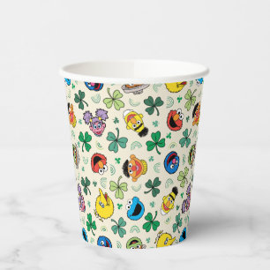 Sesame Street St. Patrick's Day Pattern Paper Cups