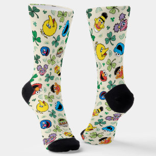 Sesame Street St. Patrick's Day Pattern Socks