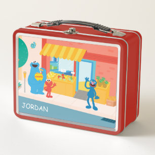 Sesame Street Street Scene Metal Lunch Box